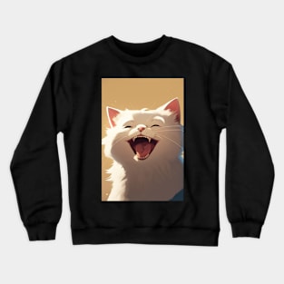 Super cute happy cat Anime style Crewneck Sweatshirt
